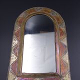 Oriental mirror in worked copper 24x15cm