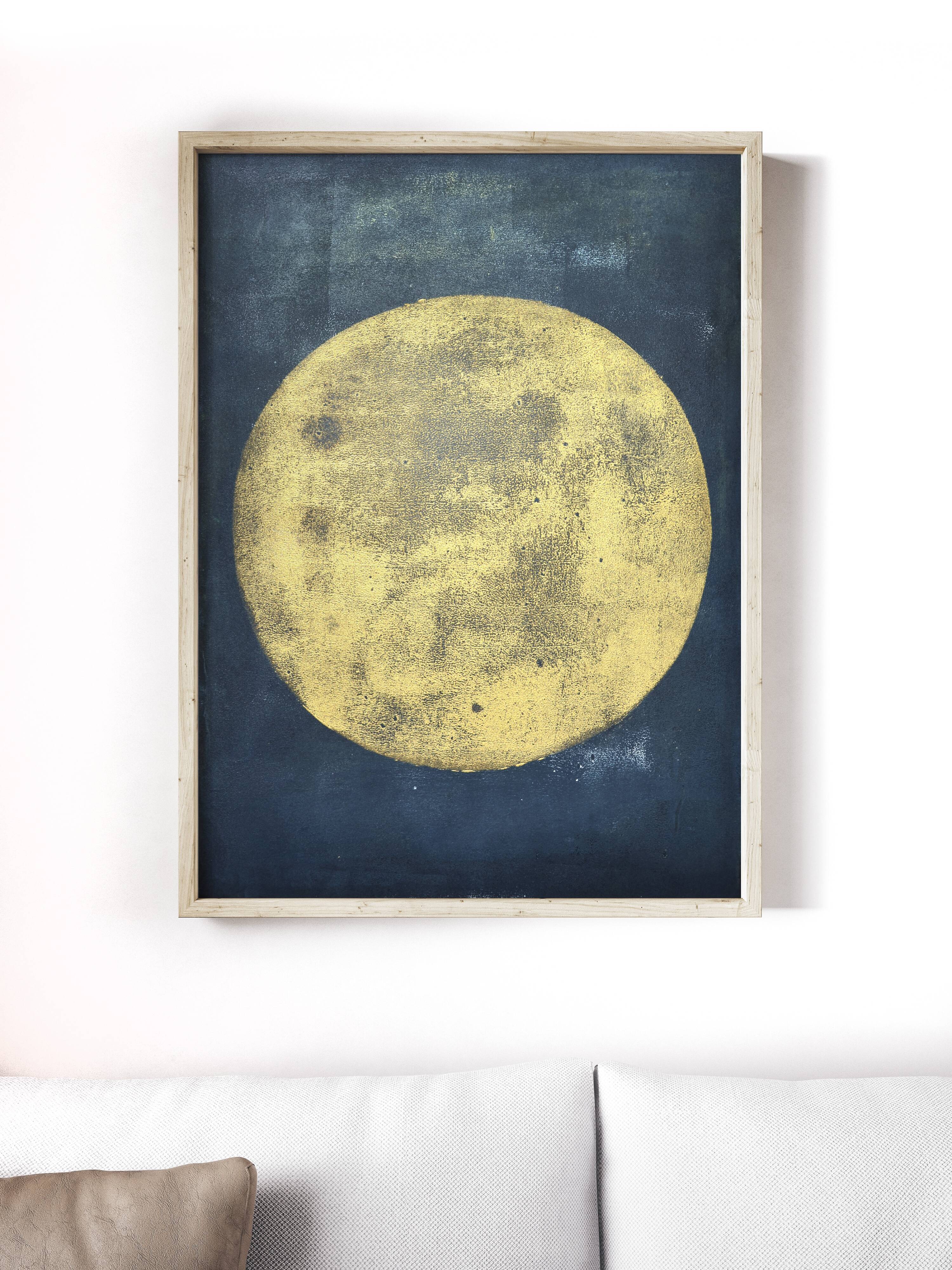 Lune, painting on paper 70x50cm
