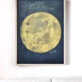 Lune, painting on paper 70x50cm