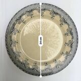 Set of 3 antique blue ironstone flat plates – PA Villa Salin