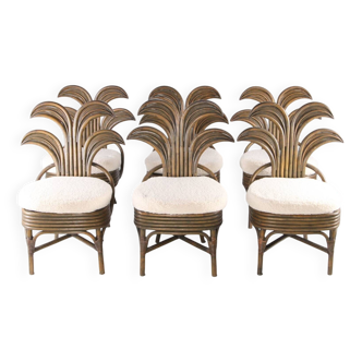 Set of 6 rattan chairs