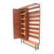 Large standing vintage coat rack with mirror and shoe cabinet made in the 1960s
