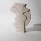 Vintage 1970s studio ceramic vase, stoneware with an abstract openwork shape.