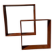 Danish sculptural teak shelf, 1968