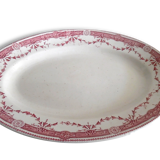 Plat ovale ancien, décor provence