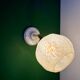 Vintage yellow glass globe wall light