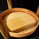 Round trolley with bamboo and rattan wheels