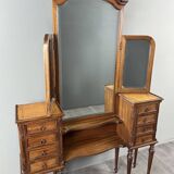 Coiffeuse avec miroir triptyque de style Louis XVI, XXe siècle