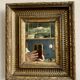 Petit miroir ancien doré à la feuille d’or, fin XIXe siècle
