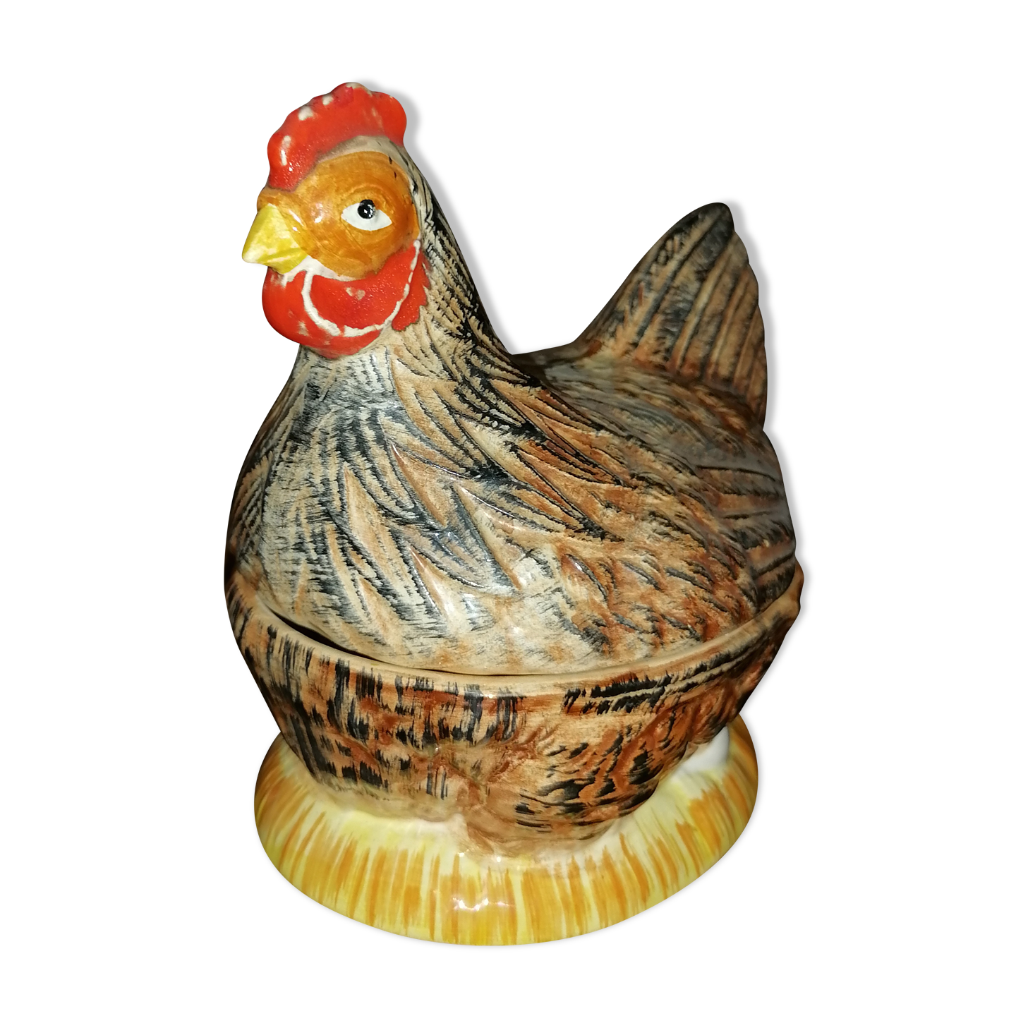 Terrine earthenware hen