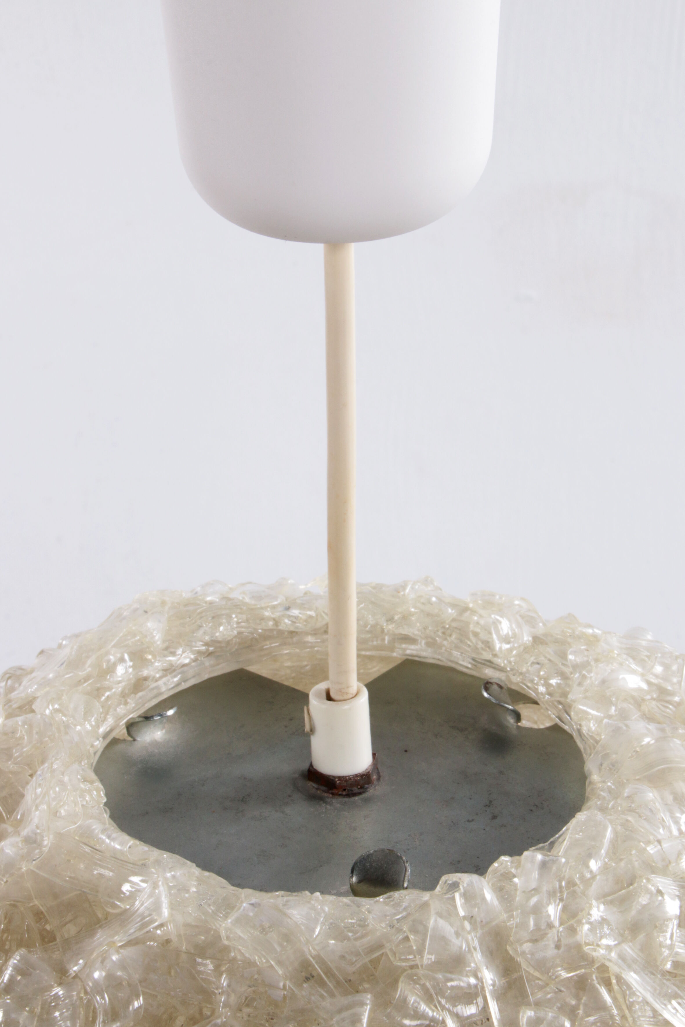 Vintage hanging lamp with coarse structure 1960 Germany