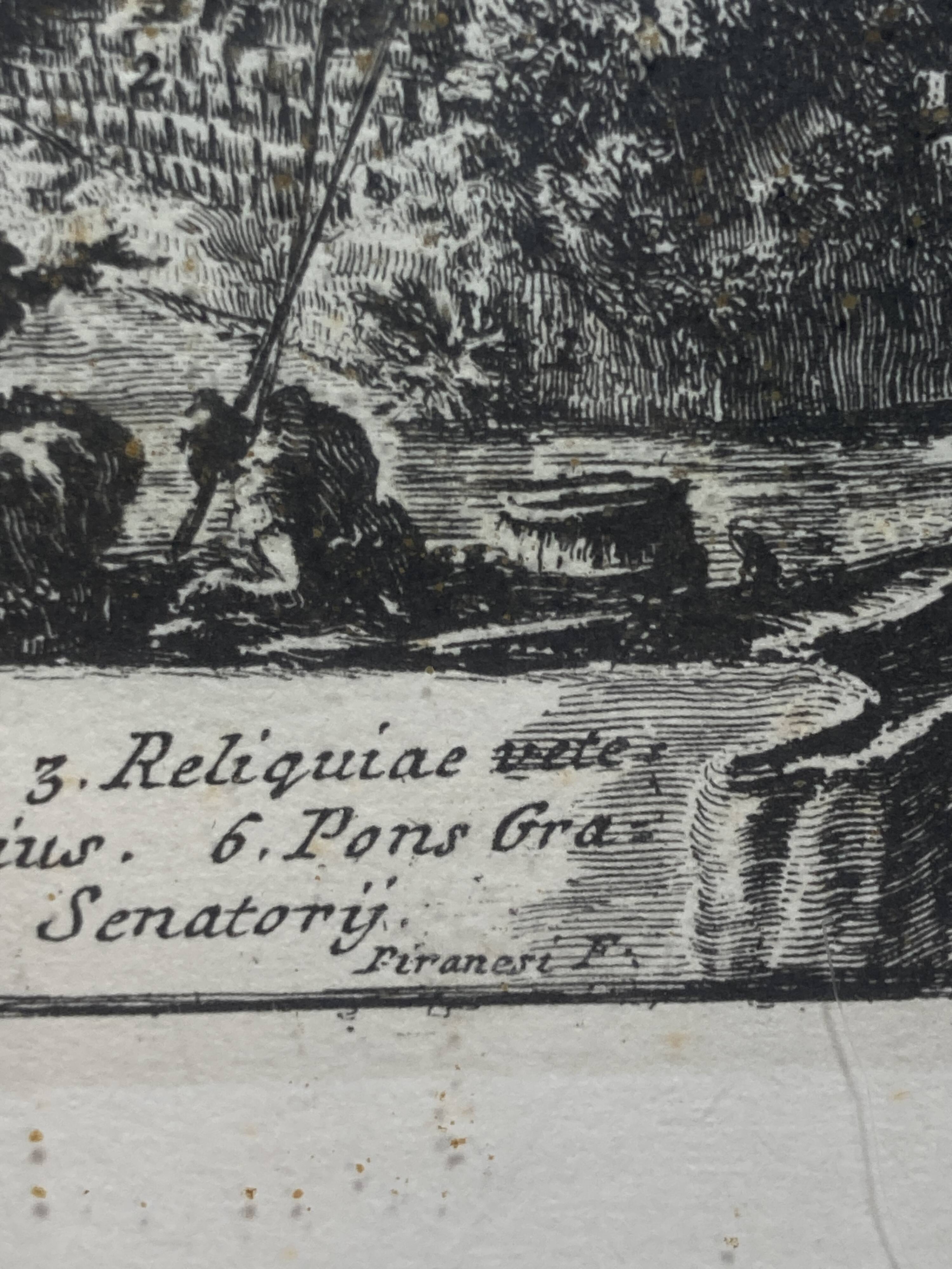 Engraving signed Piranesi F. State