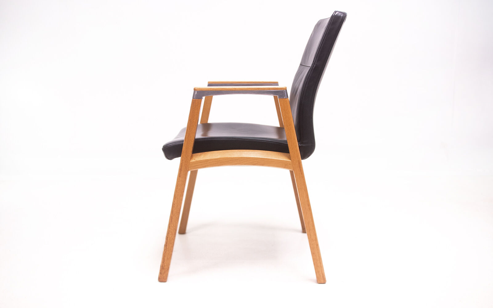 A Set of Four Sven Christiansen for Sven Fulcrum Leather Office Armchairs