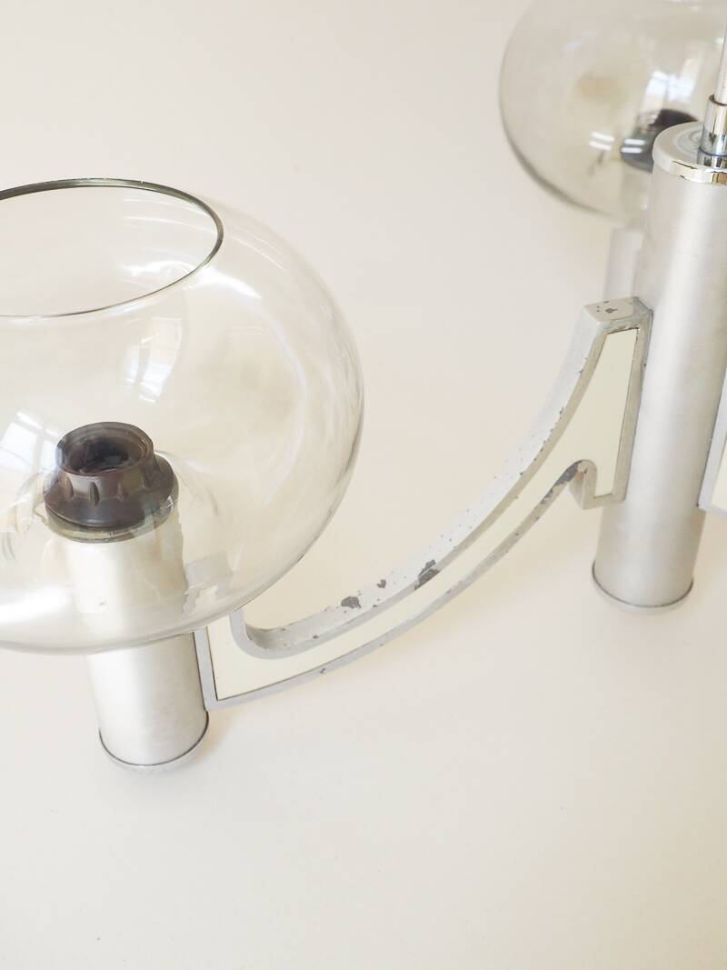 Chandelier with 3 lights by Gaetano Sciolari – Italian design from the 1970s.