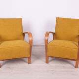 Beech Armchairs by Karel Kozelka & Antonin Kropacek, 1940s, Set of 2