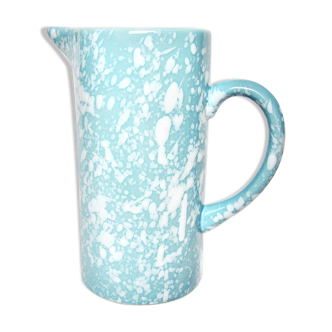 Marbled blue ceramic carafe