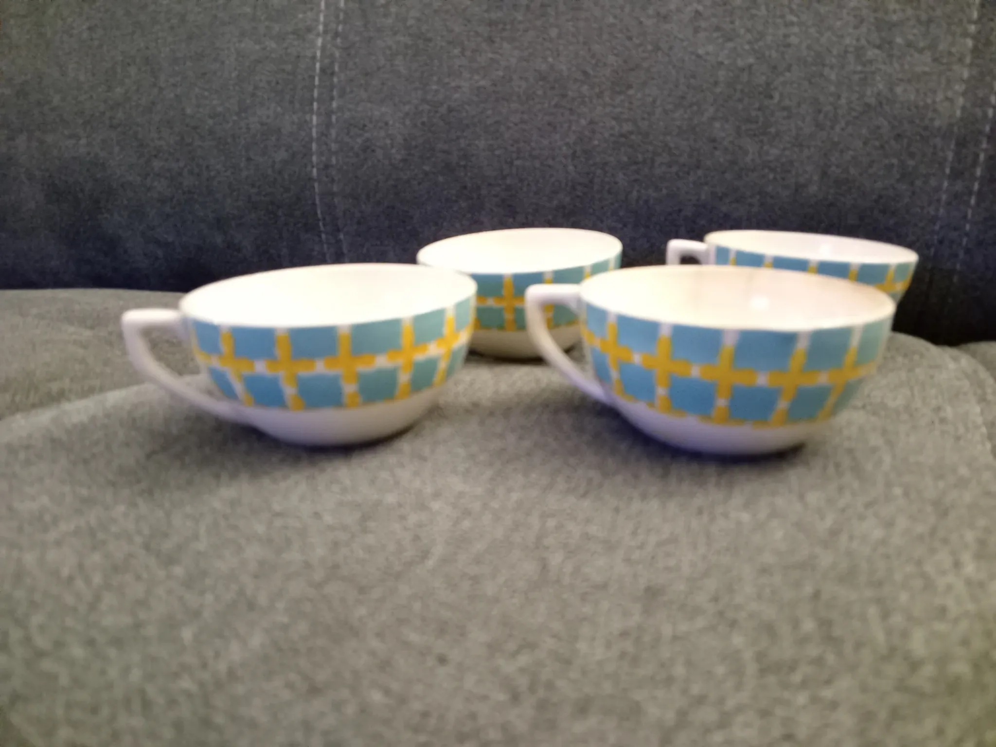 Lot de 4 tasses Trèfles d'or