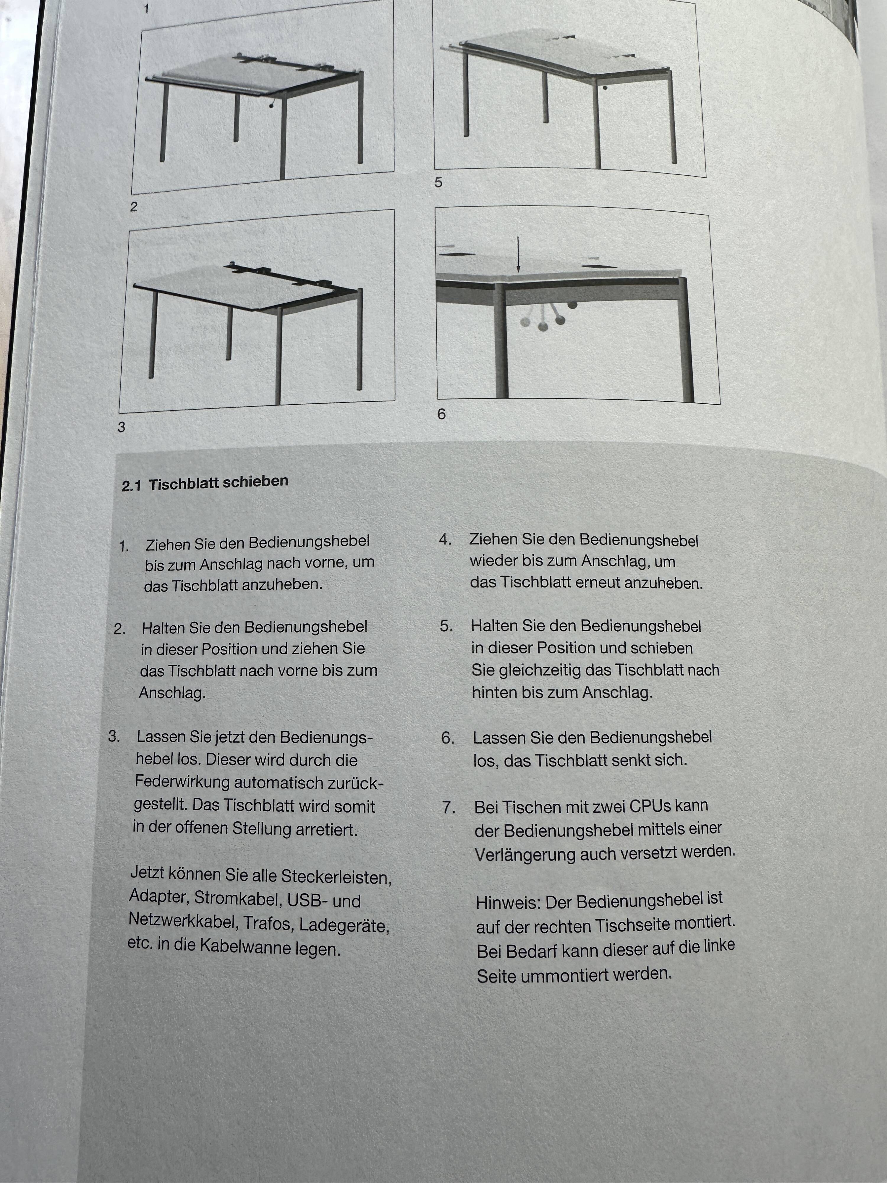 Usm haller advanced desk/table in pearl grey laminate