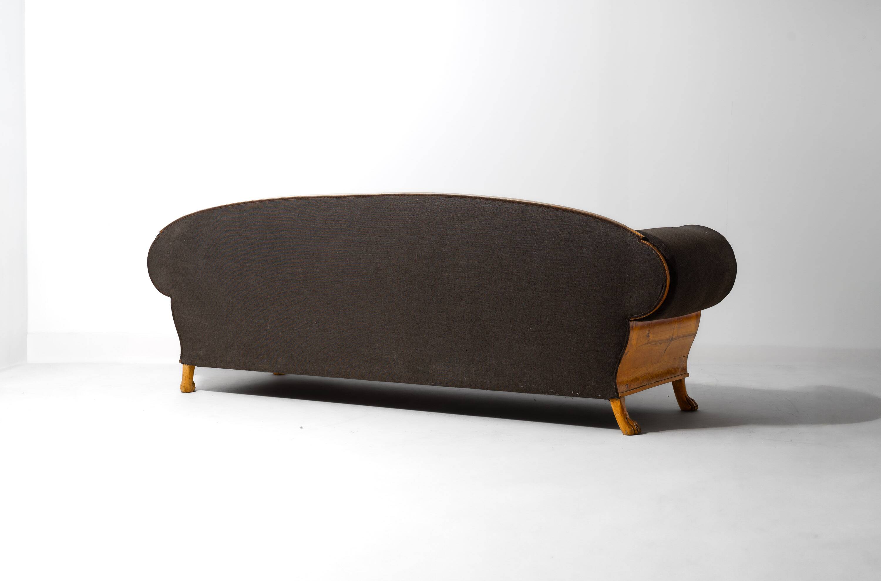 Geometric Art Nouveau sofa, Sweden 1920s