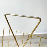 Vintage Art Deco magazine door in gilded brass