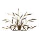 Large wall lamp with golden metal foliage by Ferro Art, 1970s