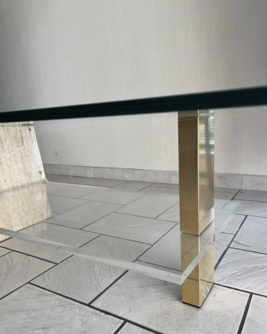 Mid-century travertine coffee table