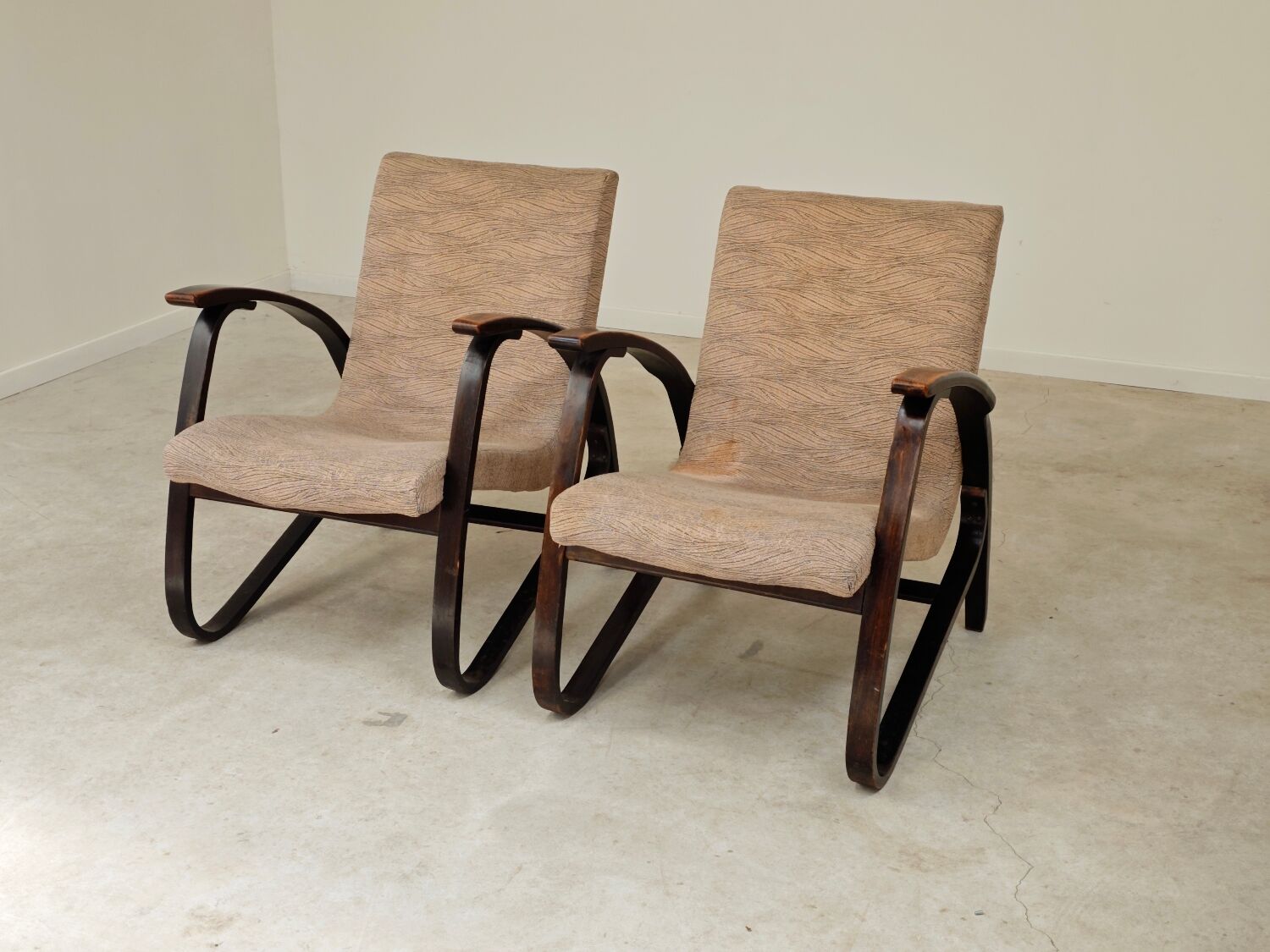 Pair of Art Deco armchairs by Jan Vanek 1930