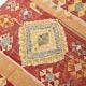 4x7 Red Green Turkish Vintage Kilim Rug 135x210Cm SK 2239