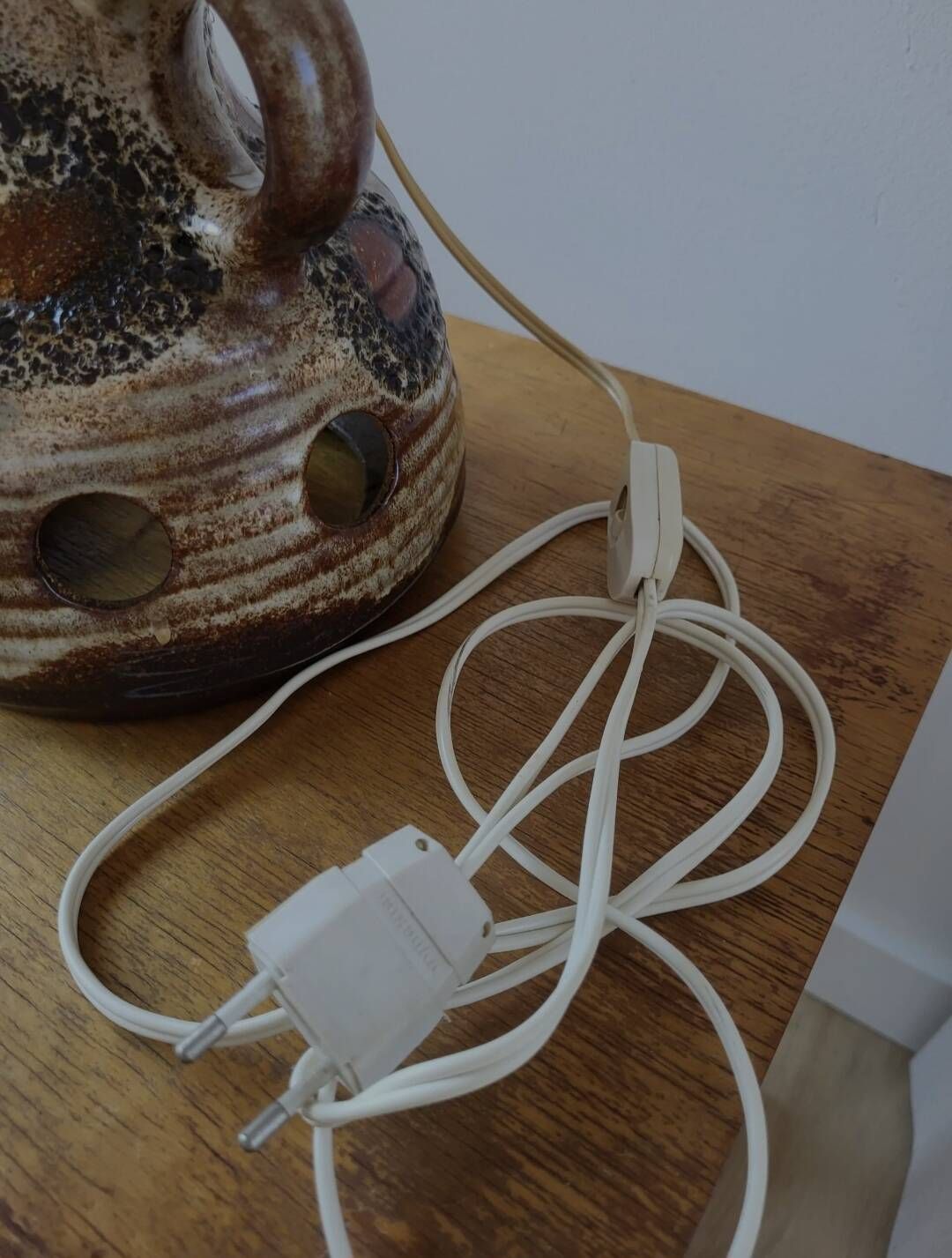 Vintage Fat lava tafellamp met originele kap, jaren 1970
