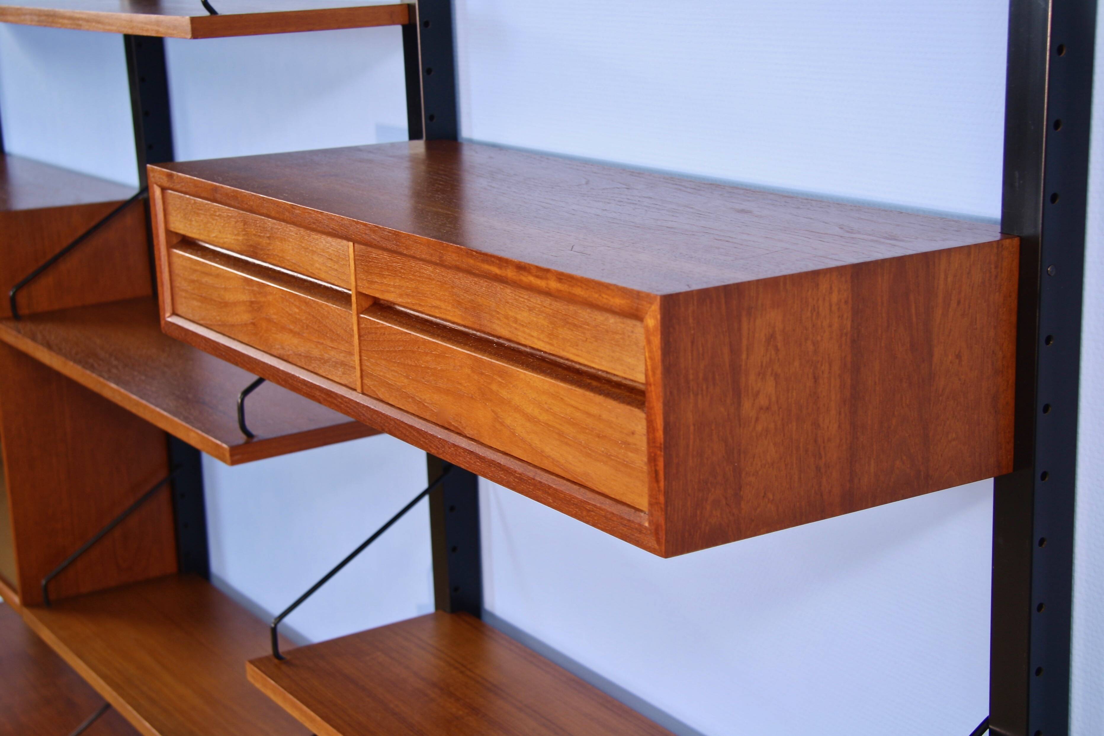 Teak wall unit by Poul Cadovius for Royal System Denmark, 1960s