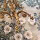 Lustre Bronze Ceiling Light Empire Return Egypt Ram 6 Lights Frosted Glass