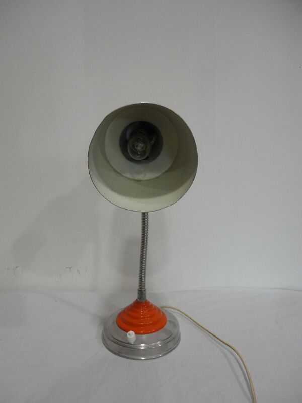 Lampe de bureau orange années 60