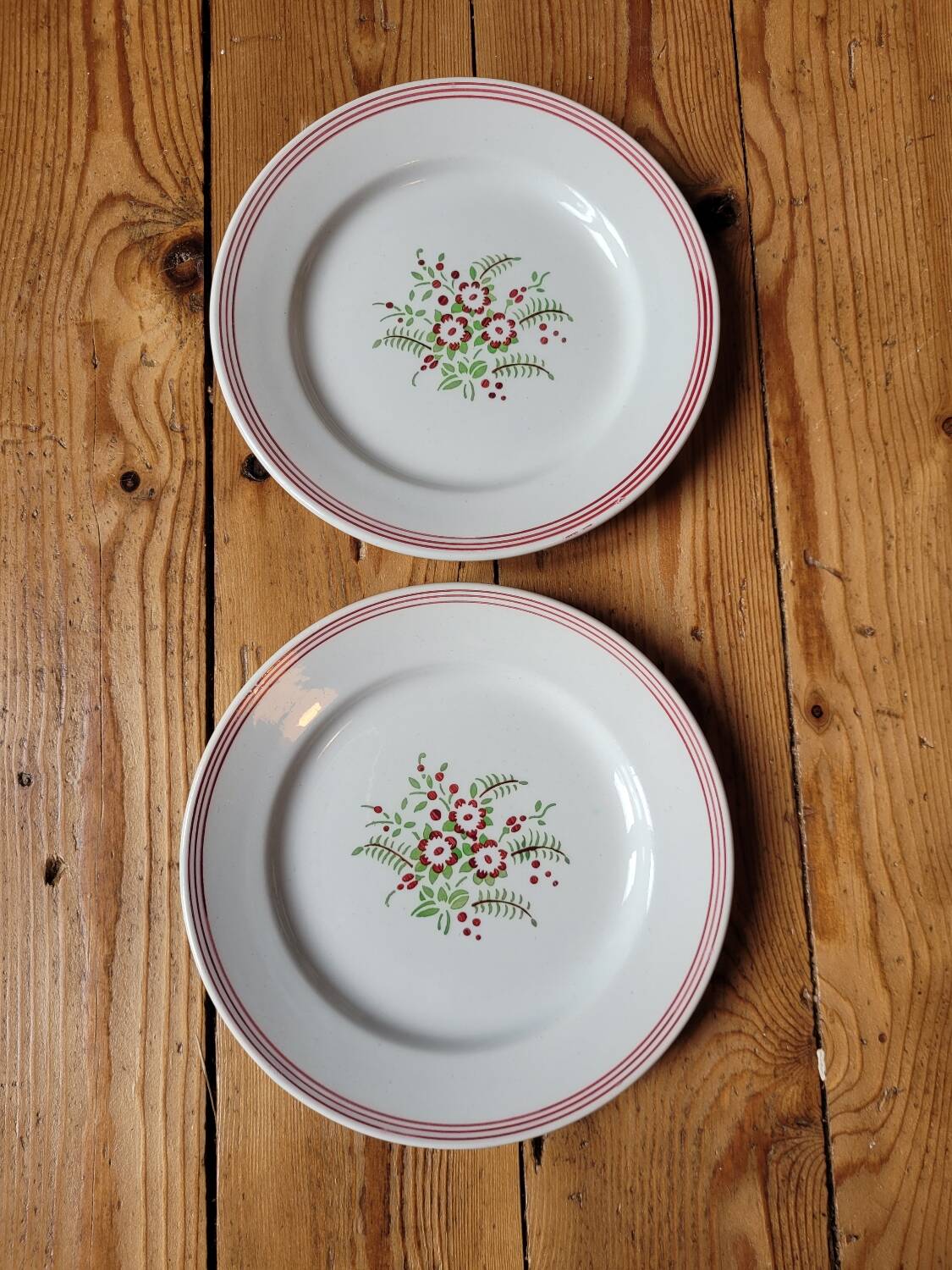 Set of 8 Sologne dessert plates from Lunéville