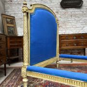 Pair of lacquered wooden beds Louis XVI XIXth