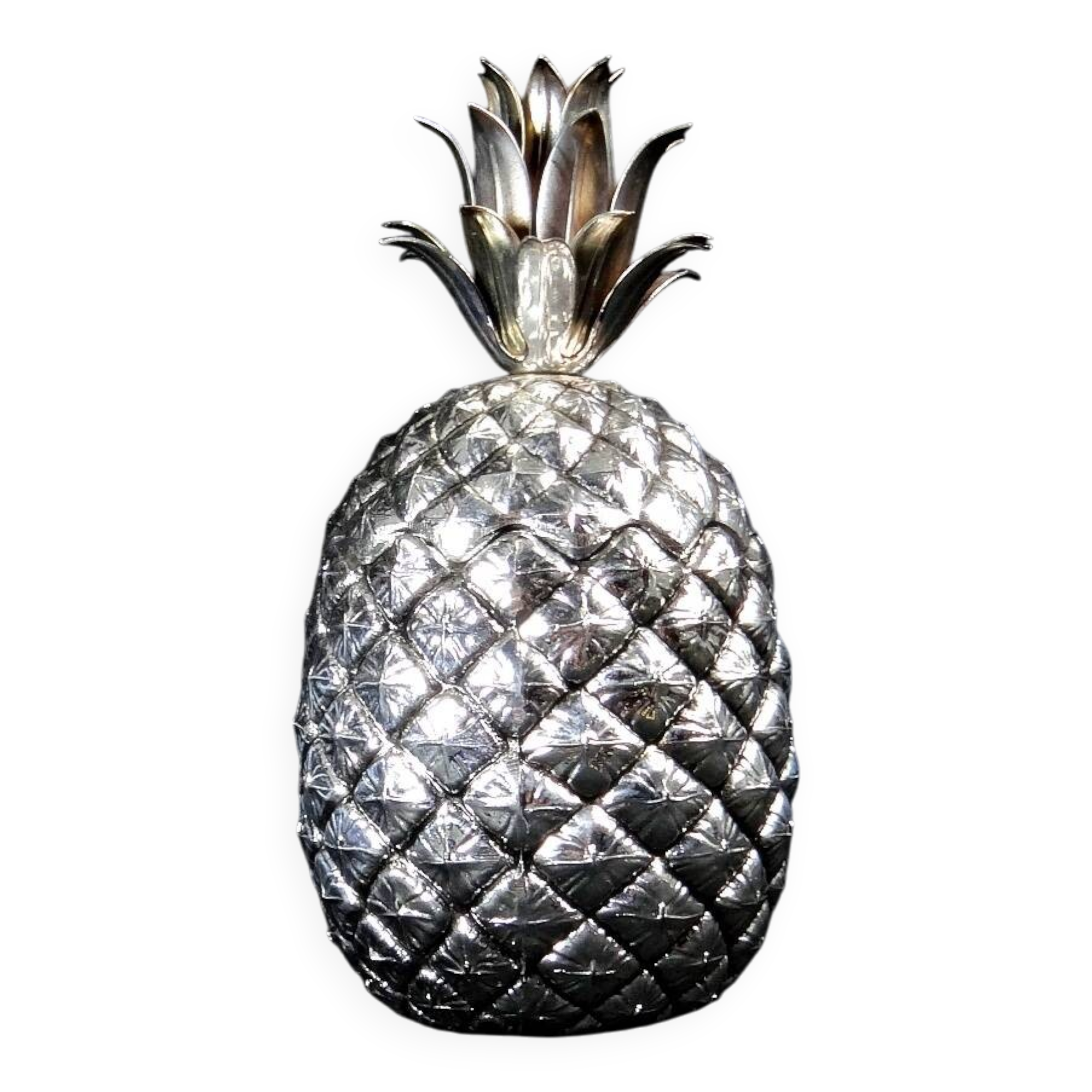 Dessous De Plat Vintage Métal – Forme Ananas – Fabrication Italienne 1960
