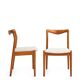 Set of 2 mid-century Danish dining chairs by H.W. Klein