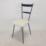 Set of 2 Italian Metal and Brass Chairs, 1960's