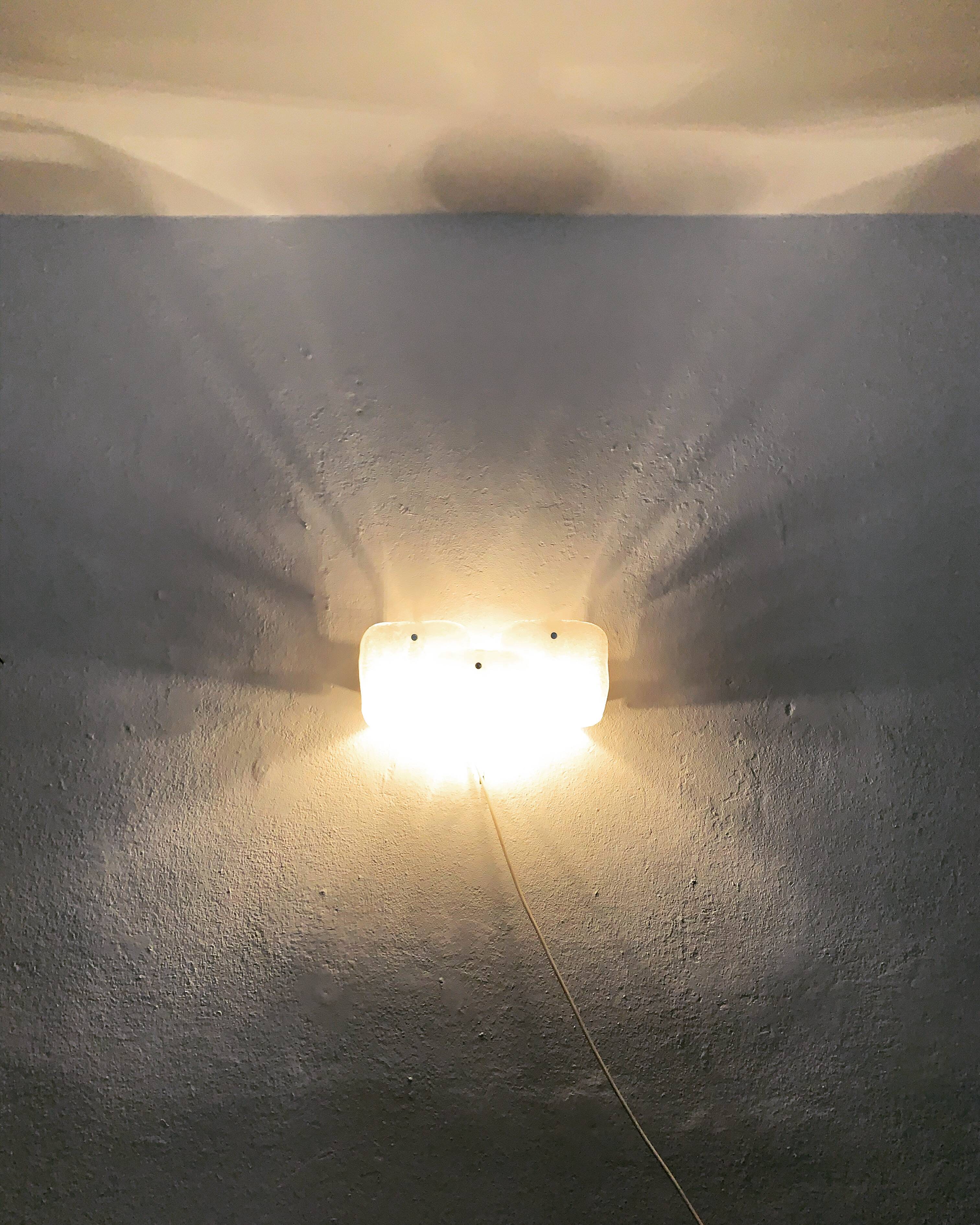 Ice Glass Wall Lamp by J.T. Kalmar