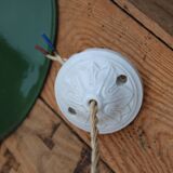 Hanging in green enamelled sheet metal