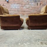 Paire de chauffeuse vintage