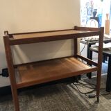 Scandinavian teak rolling trolley