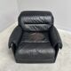 Black leather lounge chair by Dreipunkt, 1970s