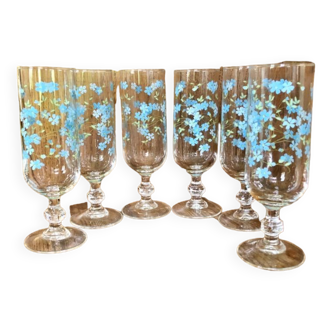 Set of 6 Arcopal champagne flutes