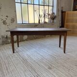 1950s oak farmhouse table with spindle legs