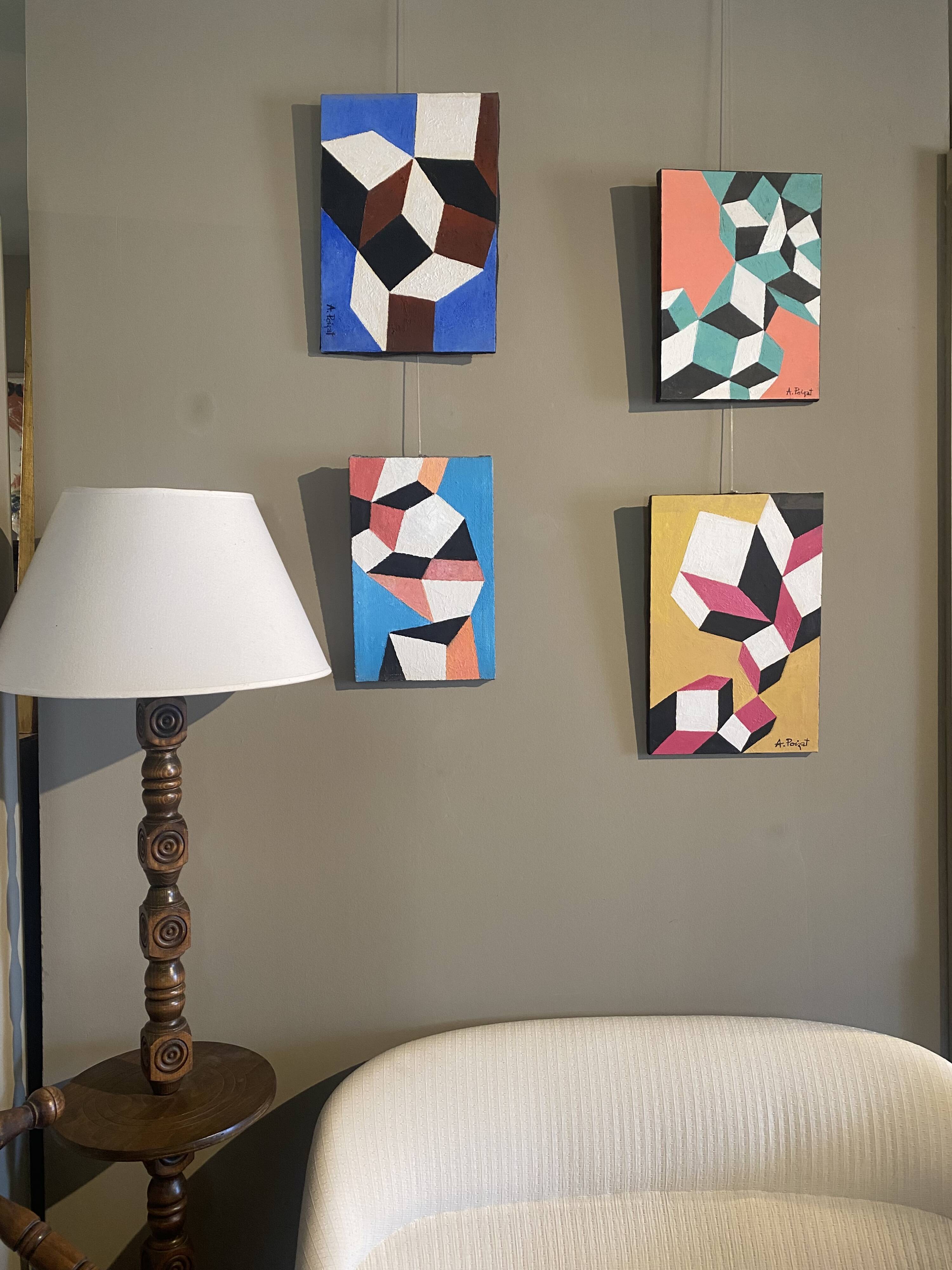 Geometric painting Albert Poizat