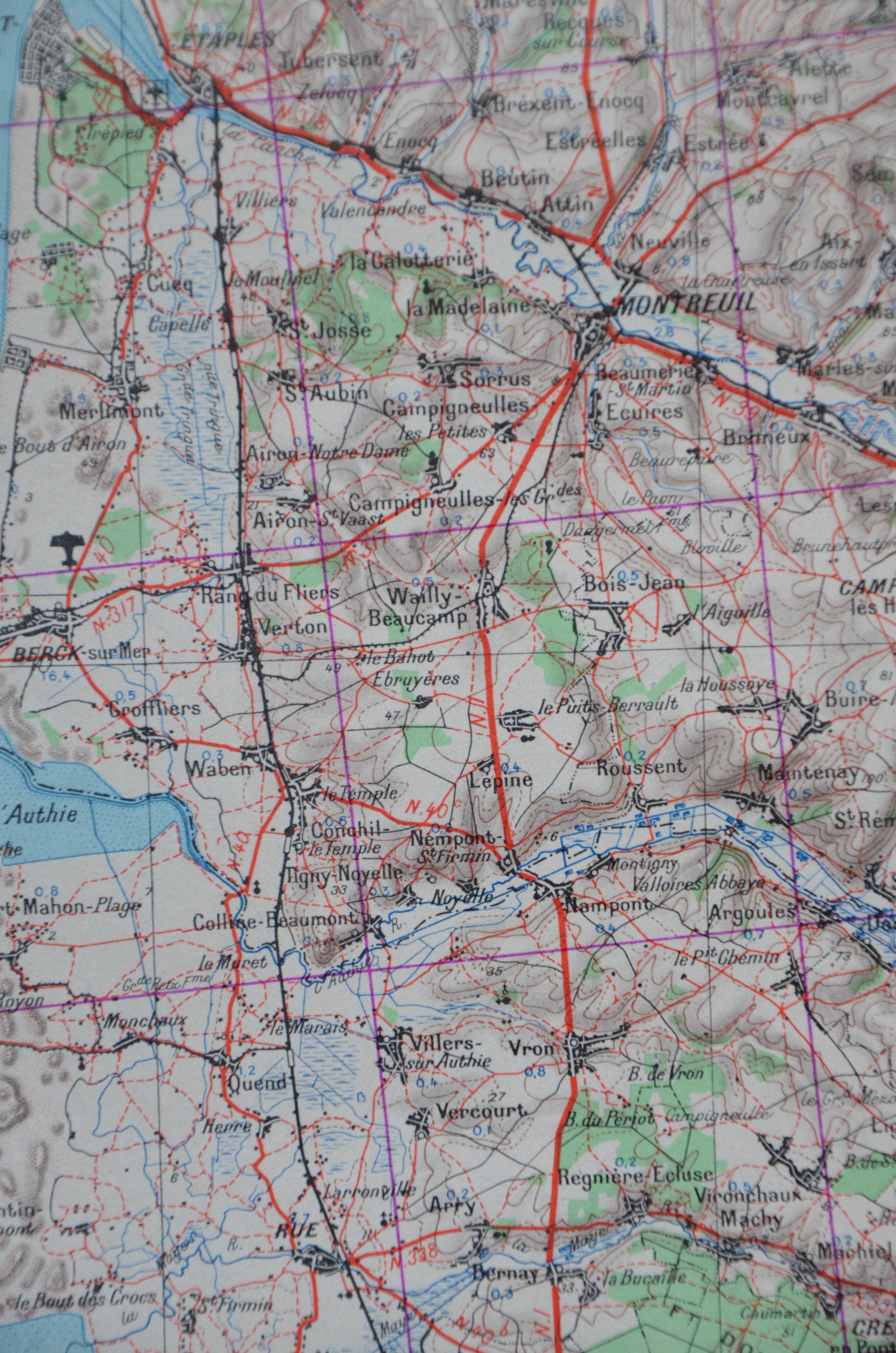 Map n ° 3, Boulogne-Calais, army Edition