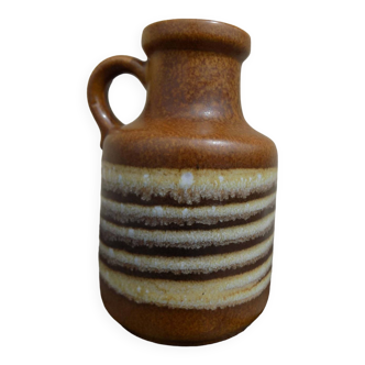 Striped stoneware vase