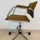 Vintage Mustard Office Arm Chair on Chrome Base from Kovona Model K-380