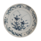 Asian saucer decoration blue white 19th century