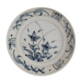 Soucoupe asiatique décor bleu blanc 19e siècle